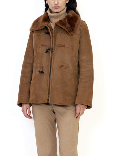 suede shearling jacket for womens