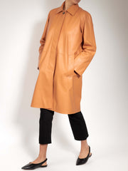 real leather car coat for womens