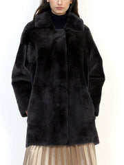 reversible italian shearling coat for women