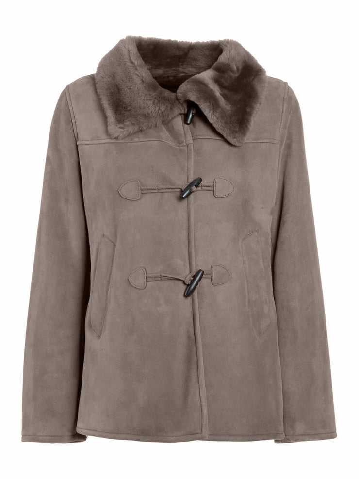 suede shearling jacket for women