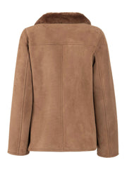 italian suede shearling jacket for womens