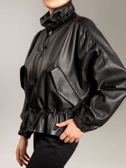 bomber leather jacket for tall womens