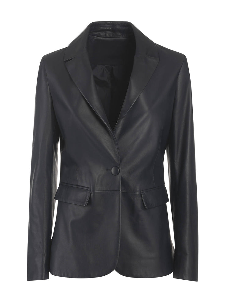 Margot Italian Real Leather Blazer Jacket | Tuscan Tailor